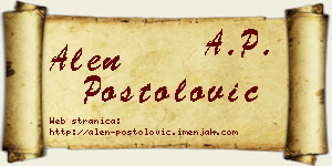Alen Postolović vizit kartica